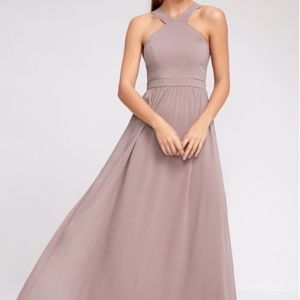 Lulu's Taupe Formal Dress